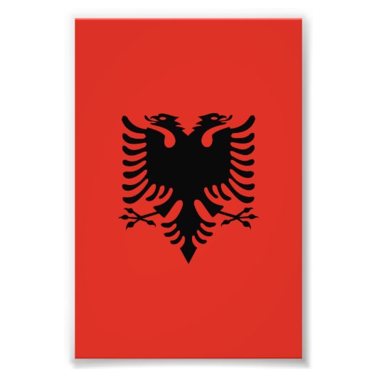 albanische Flagge Fotodruck (Vorne)