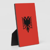 albanische Flagge Fotoplatte (Seite)