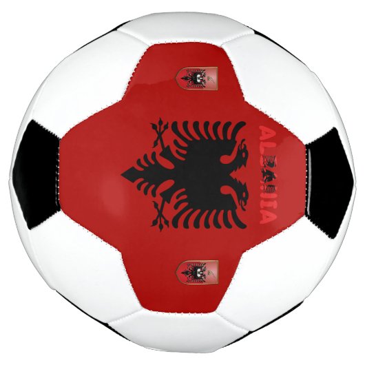 albanische Flagge Fußball (Gedreht)