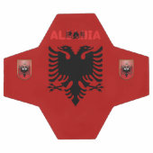 albanische Flagge Fußball (Flach)