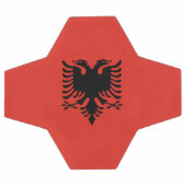 albanische Flagge Fußball (Flach)