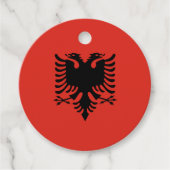 albanische Flagge Geschenkanhänger (Vorderseite)