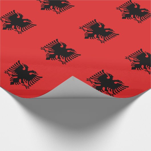 Albanische Flagge Geschenkpapier (Ecke)