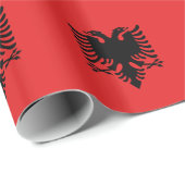 Albanische Flagge Geschenkpapier (Rolleneckpunkt)