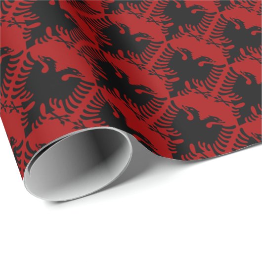 albanische Flagge Geschenkpapier (Rolleneckpunkt)