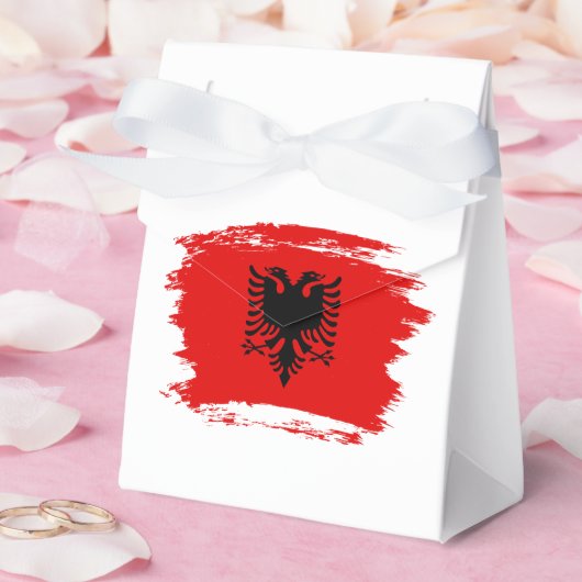 albanische Flagge Geschenkschachtel (Hochzeit)