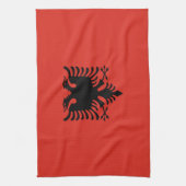 albanische Flagge Geschirrtuch (Vertikal)
