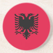 albanische Flagge Getränkeuntersetzer (Vorne)