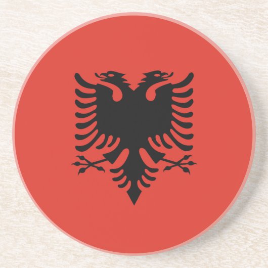 albanische Flagge Getränkeuntersetzer (Vorne)