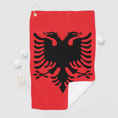 albanische Flagge Golfhandtuch (Insitu)