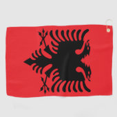 albanische Flagge Golfhandtuch (Horizontal)