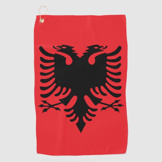 albanische Flagge Golfhandtuch (Vorderseite)