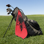 albanische Flagge Golfhandtuch (Gras)