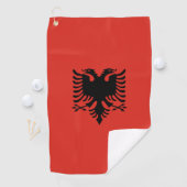 albanische Flagge Golfhandtuch (Insitu)