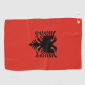 albanische Flagge Golfhandtuch (Horizontal)