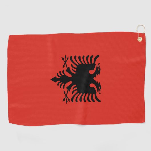 albanische Flagge Golfhandtuch (Horizontal)