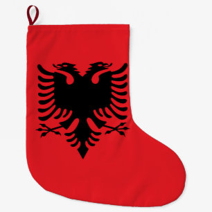 albanische Flagge Großer Weihnachtsstrumpf