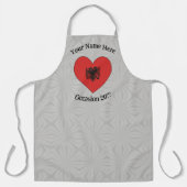 Albanische Flagge - Herz Personalisiert Schürze (Vorderseite)