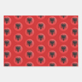 Albanische Flagge, Herz und Albanien Mode / Gesche Geschenkpapier Set (Vorderseite 3)