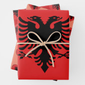 Albanische Flagge, Herz und Albanien Mode / Gesche Geschenkpapier Set (Beispiel)