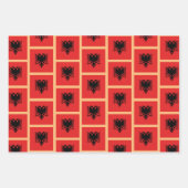 Albanische Flagge, Herz und Albanien Mode / Gesche Geschenkpapier Set (Vorderseite 3)