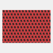 Albanische Flagge, Herz und Albanien Mode / Gesche Geschenkpapier Set (Vorderseite 2)