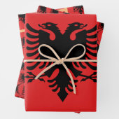 Albanische Flagge, Herz und Albanien Mode / Gesche Geschenkpapier Set (Beispiel)