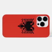 albanische Flagge iPhone Hülle (Rückseite (Horizontal))
