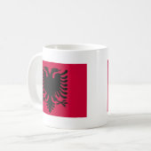 Albanische Flagge Kaffeetasse (Vorderseite Links)