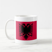 Albanische Flagge Kaffeetasse (Links)