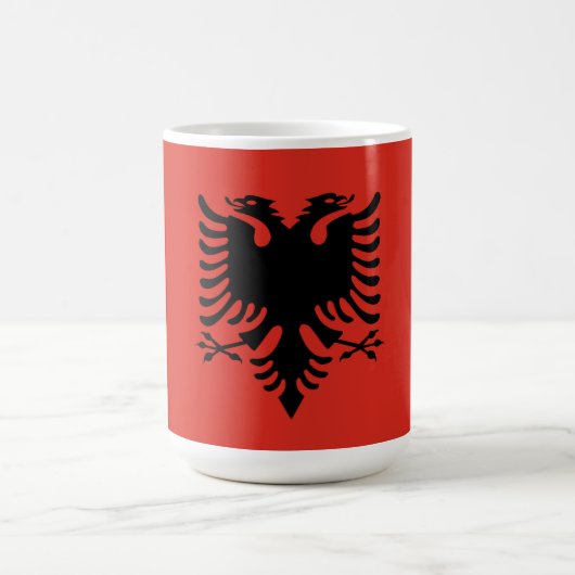 albanische Flagge Kaffeetasse (Mittel)