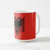 albanische Flagge Kaffeetasse (VorderseiteRechts)