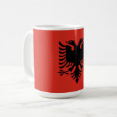 albanische Flagge Kaffeetasse (Vorderseite Links)