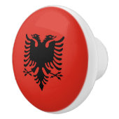 albanische Flagge Keramikknauf (Rechts)