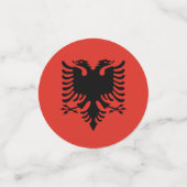 albanische Flagge Konfetti (Klein Vorderseite)