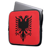albanische Flagge Laptopschutzhülle (Vorderseite Links)