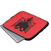 albanische Flagge Laptopschutzhülle (Vorne Knopf)