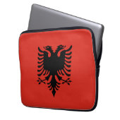 albanische Flagge Laptopschutzhülle (Vorderseite Links)