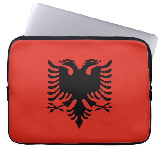 albanische Flagge Laptopschutzhülle (Vorderseite)