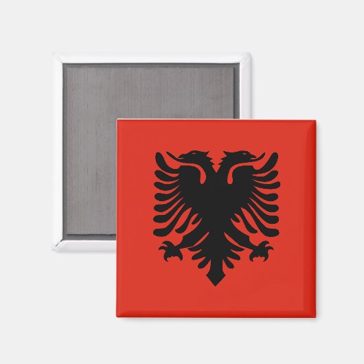 albanische Flagge Magnet (Vorderseite/Rückseite)