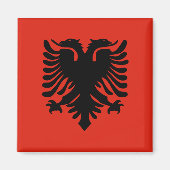 albanische Flagge Magnet (Vorne)