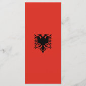 albanische Flagge Menükarte (Rückseite)