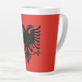 albanische Flagge Milchtasse (Rechte Ecke)