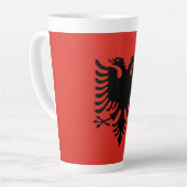 albanische Flagge Milchtasse (Linke Ecke)