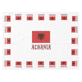 Albanische Flagge mit Albanien Tischdecke