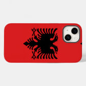 Albanische Flagge mit Zweikopfadler Case-Mate iPhone Hülle (Rückseite (Horizontal))
