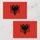 albanische Flagge Mitteilungskarte (Vorne/Hinten)