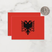 albanische Flagge Mitteilungskarte (Vorderseite/Rückseite Beispiel)
