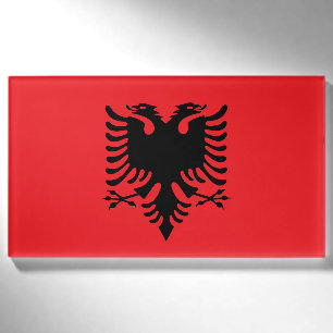 albanische Flagge Namenschild