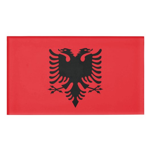 albanische Flagge Namenschild (Vorderseite)